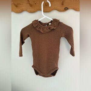 Rylee + Cru 12m brown bodysuit
